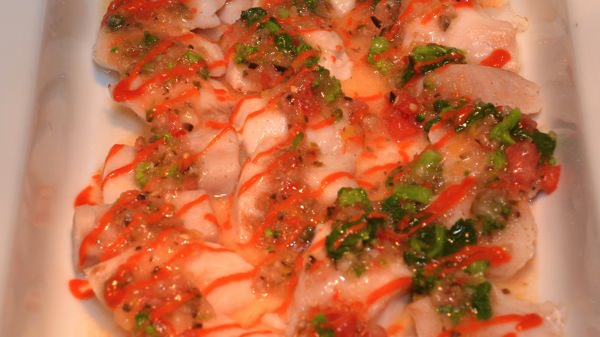 白身魚のヴァフール　菜の花サルサ