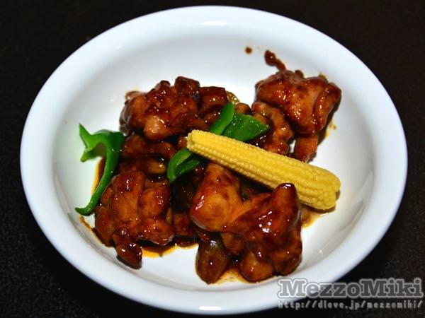 鶏肉とクルミの甘辛炒め-セット