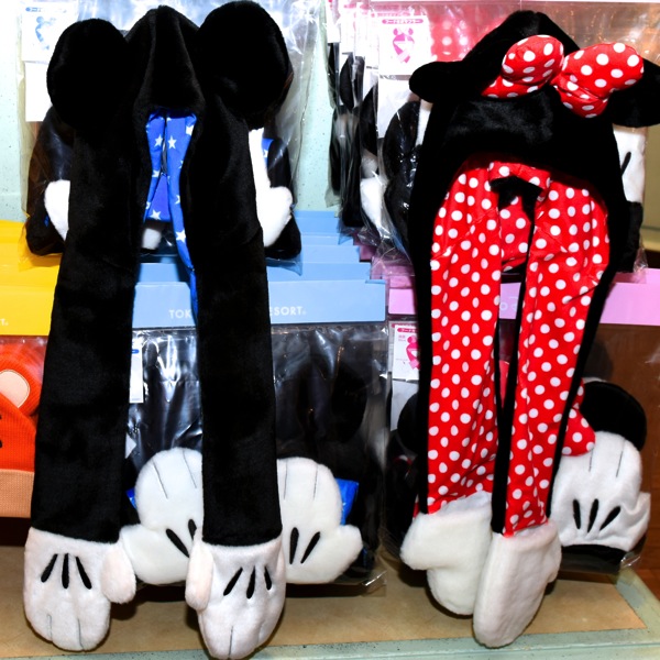 チェシャ猫・サリー・ティガーに仮装も☆ディズニー定番フード付きマフラー・手袋・カチューシャ