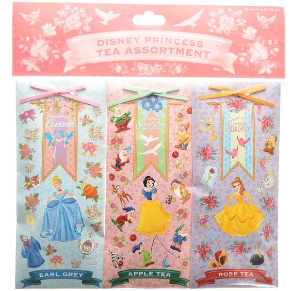 シンデレラ 白雪姫 ベルのプリンセスパッケージがかわいい ディズニーランドのアソーテッドティー