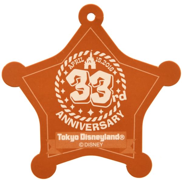 東京ディズニーランド33周年ぬいぐるみバッジタグ