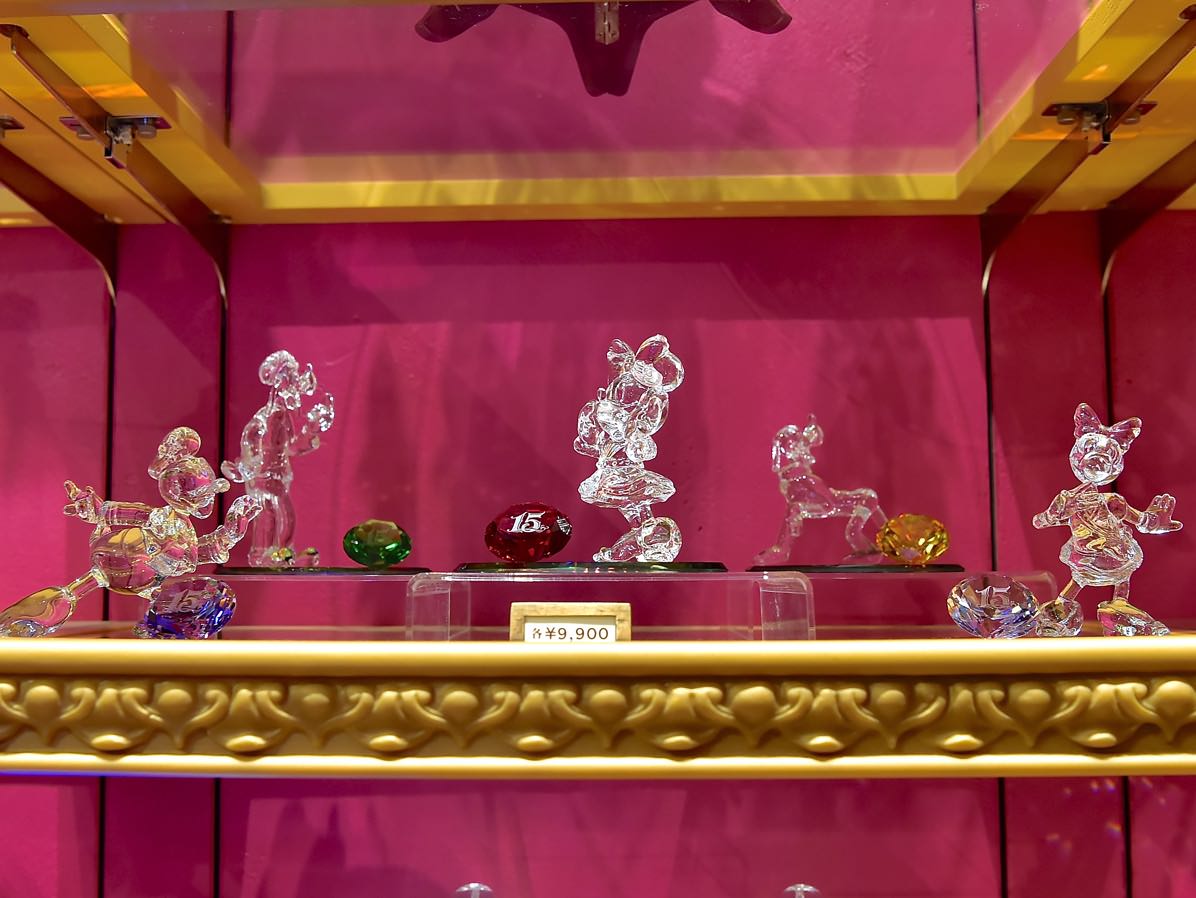 東京ディズニーシー15周年キャラクター型ガラス製品