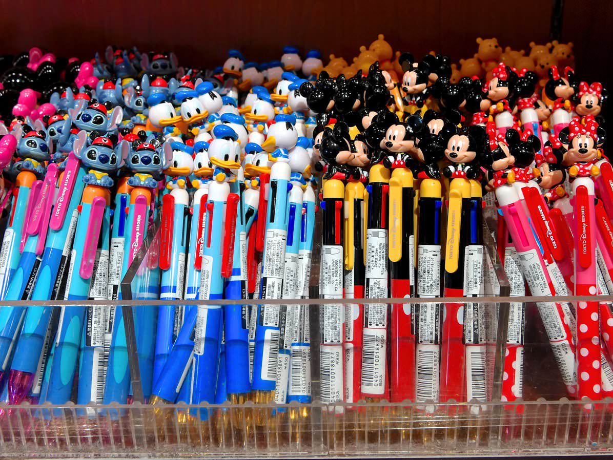 ゆれるマスコットがかわいい 東京ディズニーランド 3色ボールペン シャープペンシル