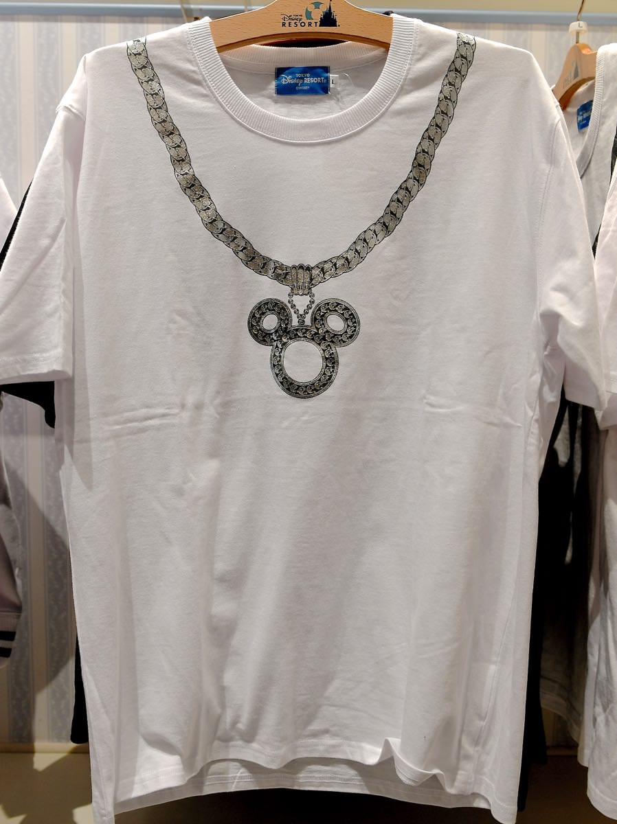 ミッキーネックレスデザインTシャツ（白）