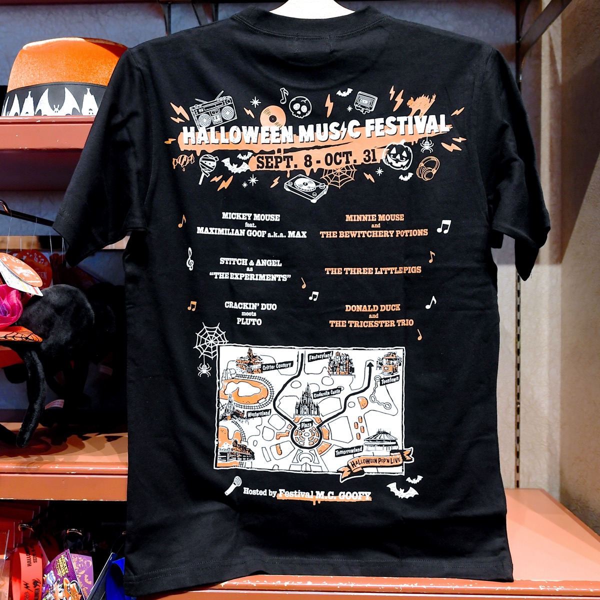 ハロウィーン・ミュージックフェスティバルTシャツ（黒）　バックデザイン