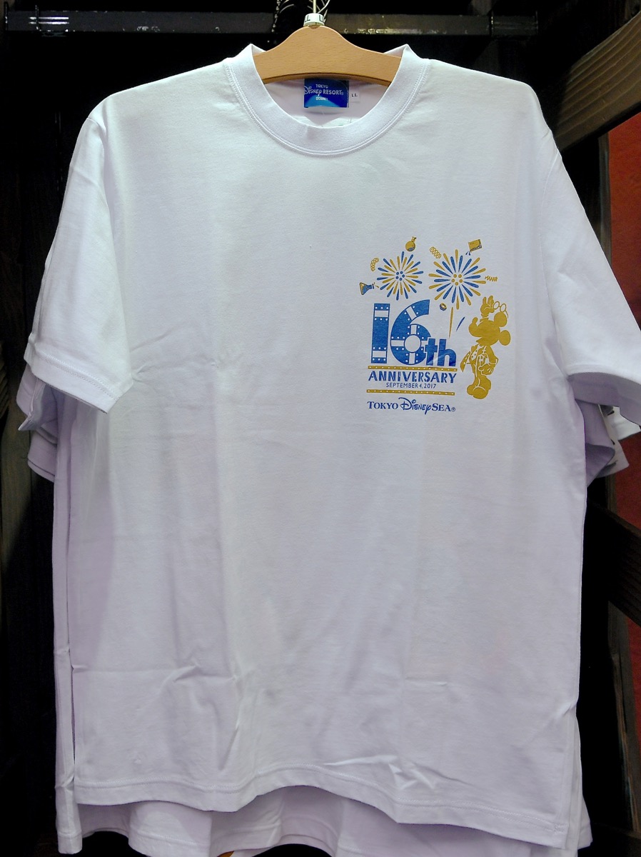 東京ディズニーシー16周年Tシャツ　バックデザイン