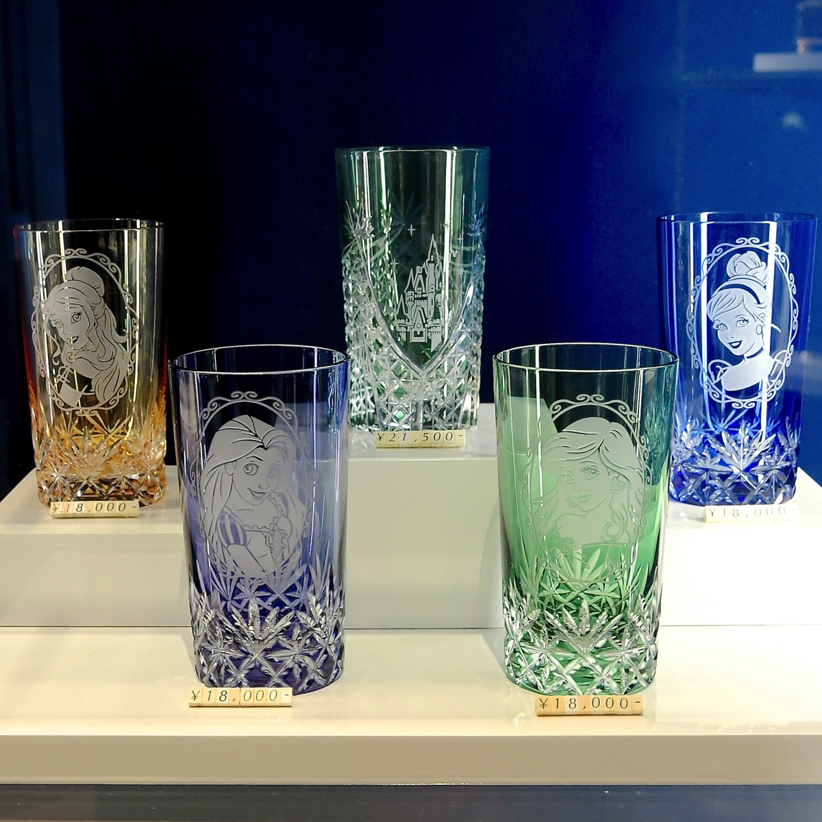 高級感のあるディズニープリンセスデザイン 東京ディズニーランド ガラスの靴 クリスタルグラス