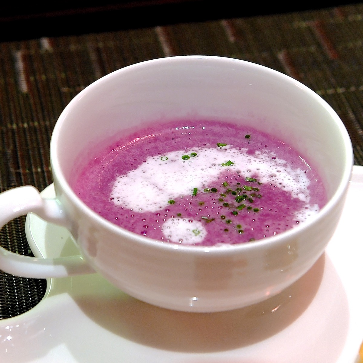 紫芋と豆乳のスープ