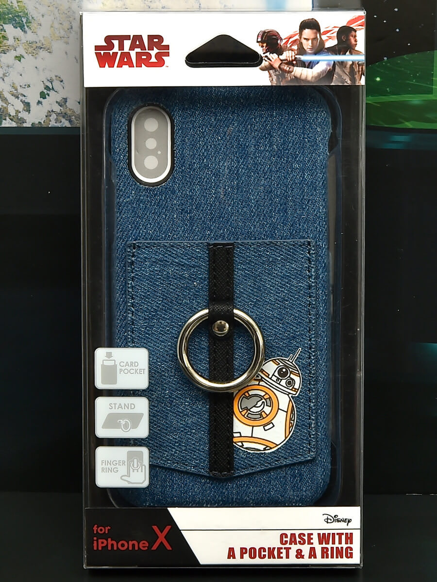 iPhoneX用 ハードケース ポケット&リング付き BB-8