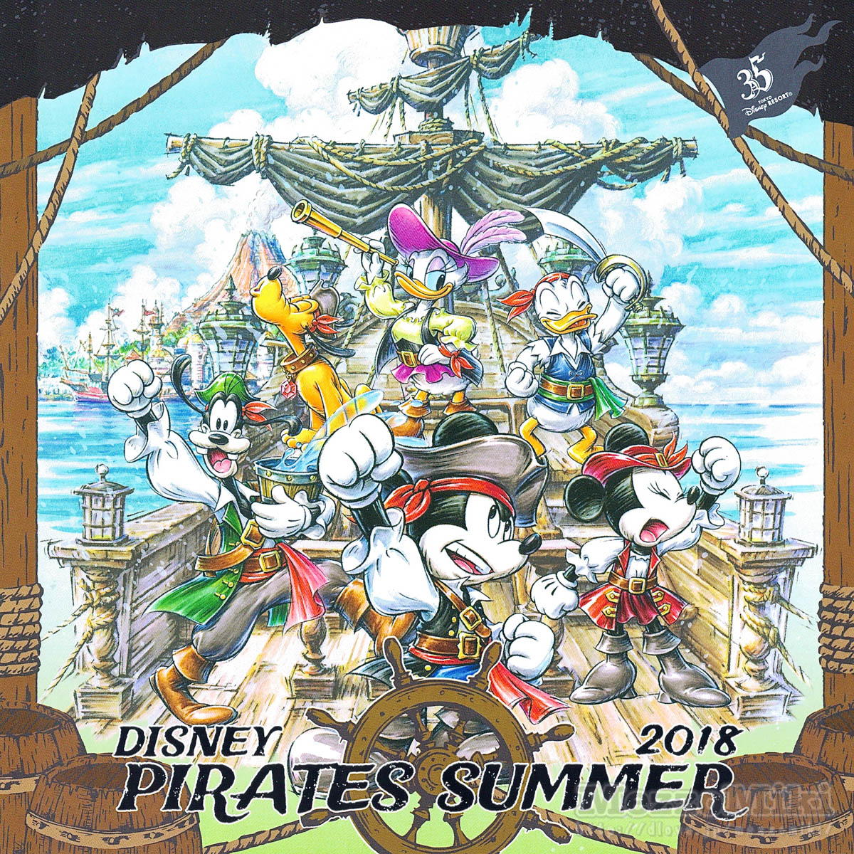 海賊コスチュームのミッキー ミニーフォト付き 東京ディズニーシー ディズニー パイレーツ サマー18 スナップフォト