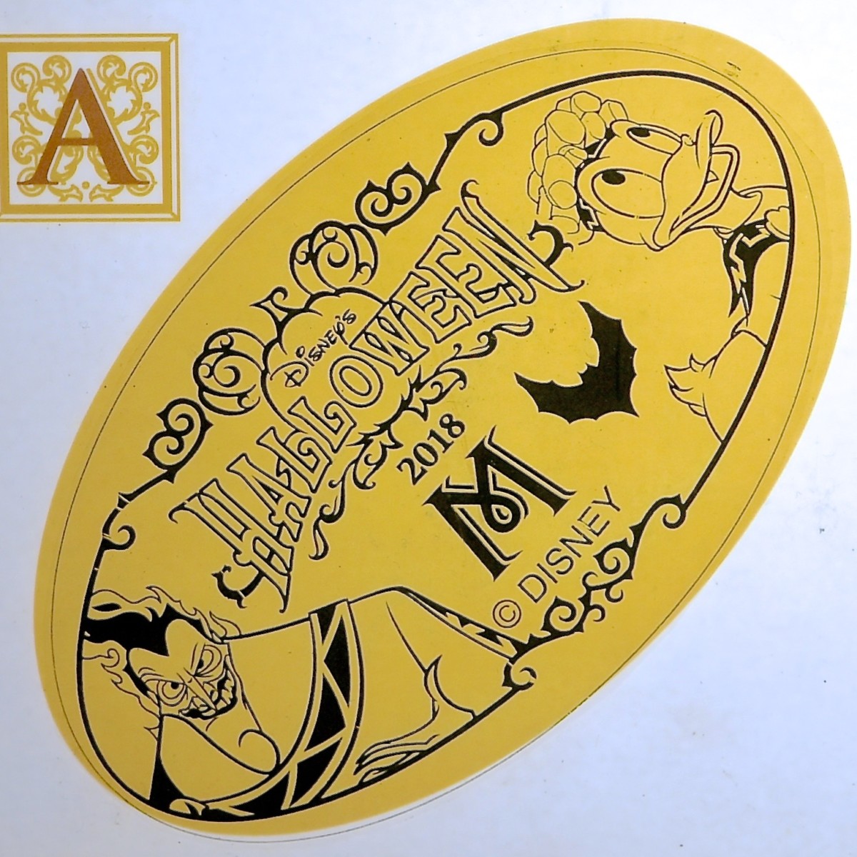 ヴィランズとミッキーたちのペアデザイン 東京ディズニーシー ディズニー ハロウィーン18 スーベニアメダル
