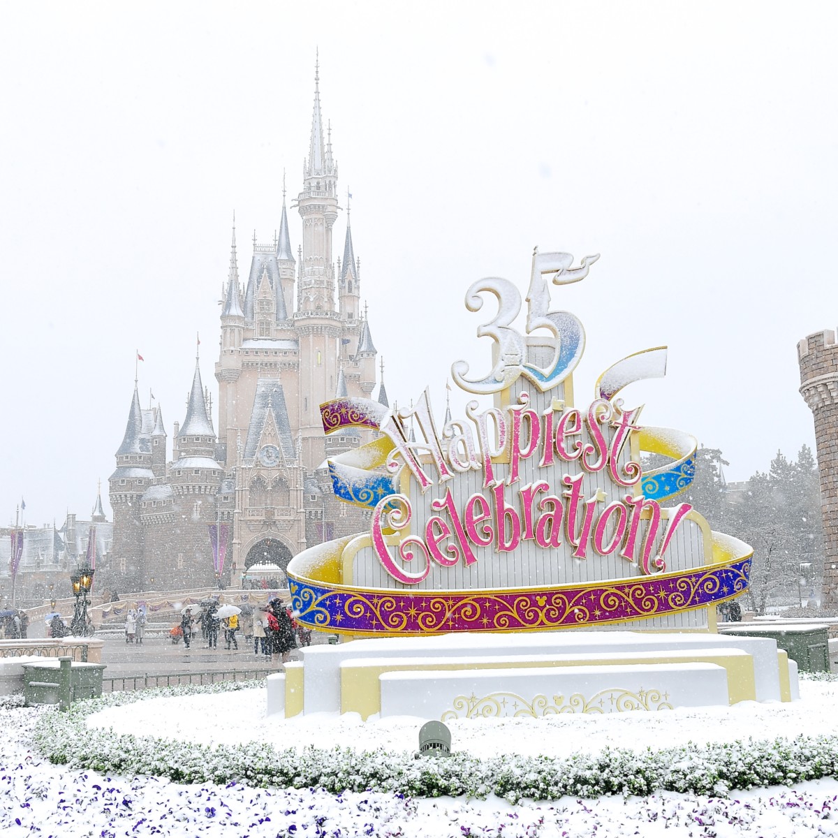 東京ディズニーランド　雪の日2019