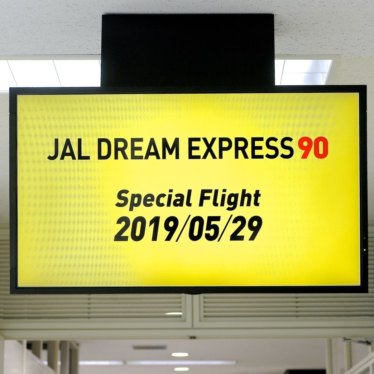 JAL DREAM EXPRESS 90｢日帰りチャーターフライトツアー｣　ディスプレイ