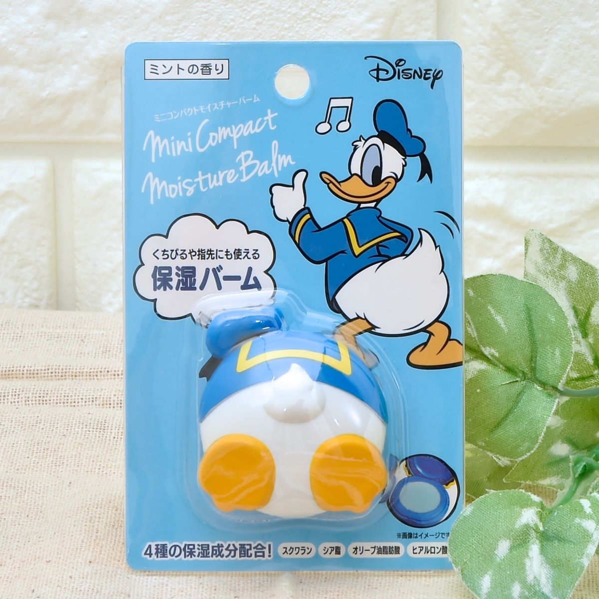 ミニコンパクトモイスチャーバーム -ドナルドダック-　Mini Compact Moisture Balm -Donald Duck-