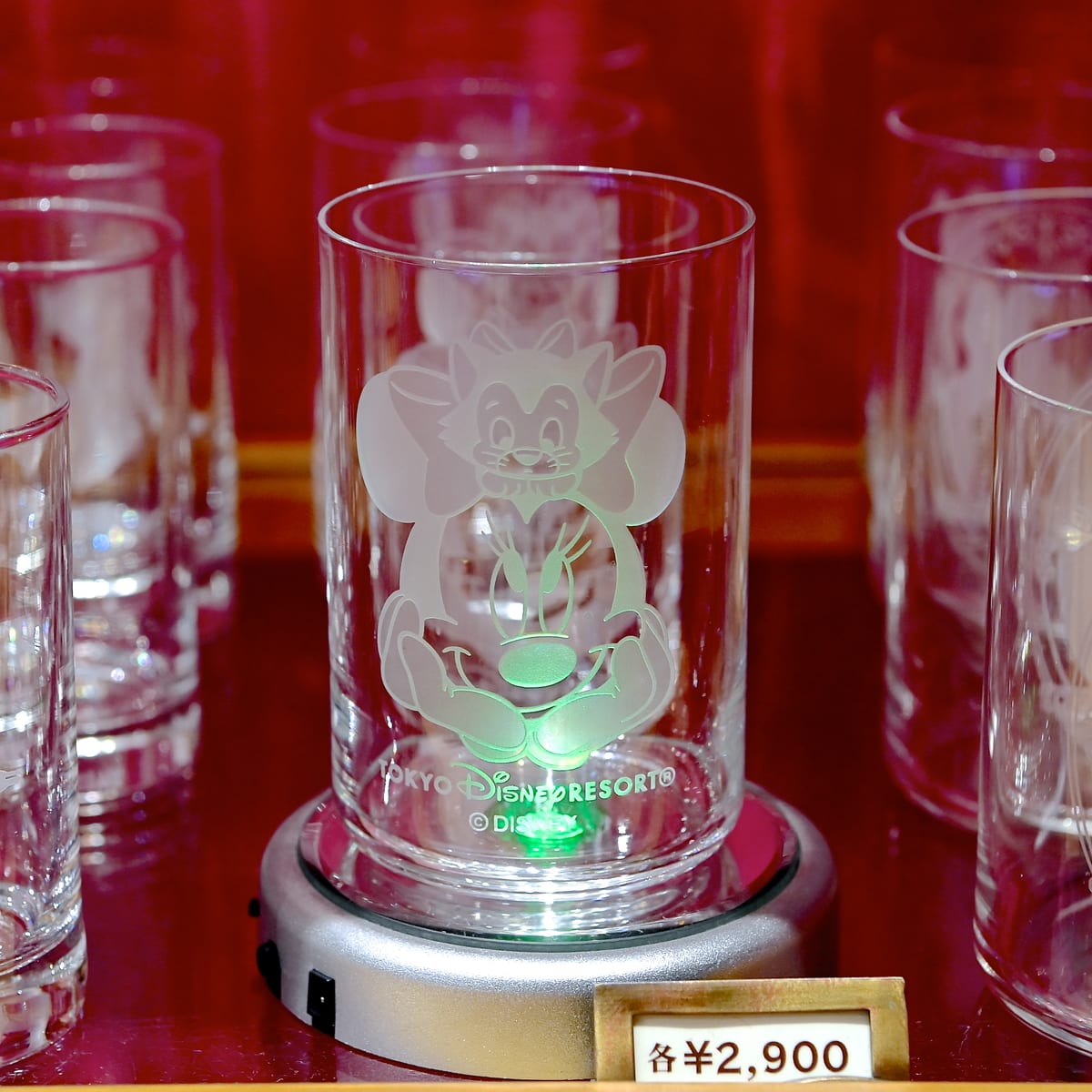 ミニーマウス フィガロデザイン 東京ディズニーランド ガラスの靴 グラス お土産