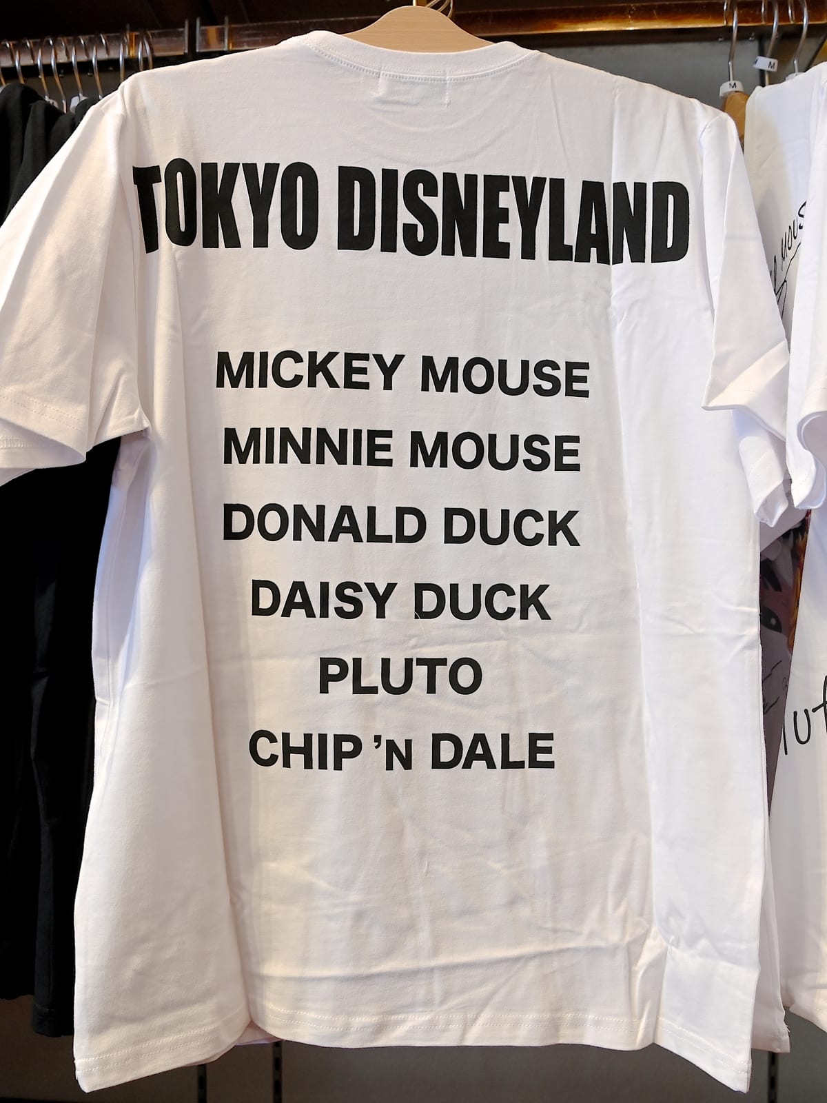 東京ディズニーランド（キャラクターサイン入り）Tシャツ　バックデザイン