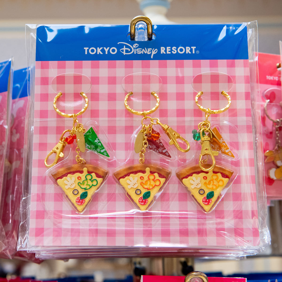 東京ディズニーランド「ミッキーピザ」キーチェーン