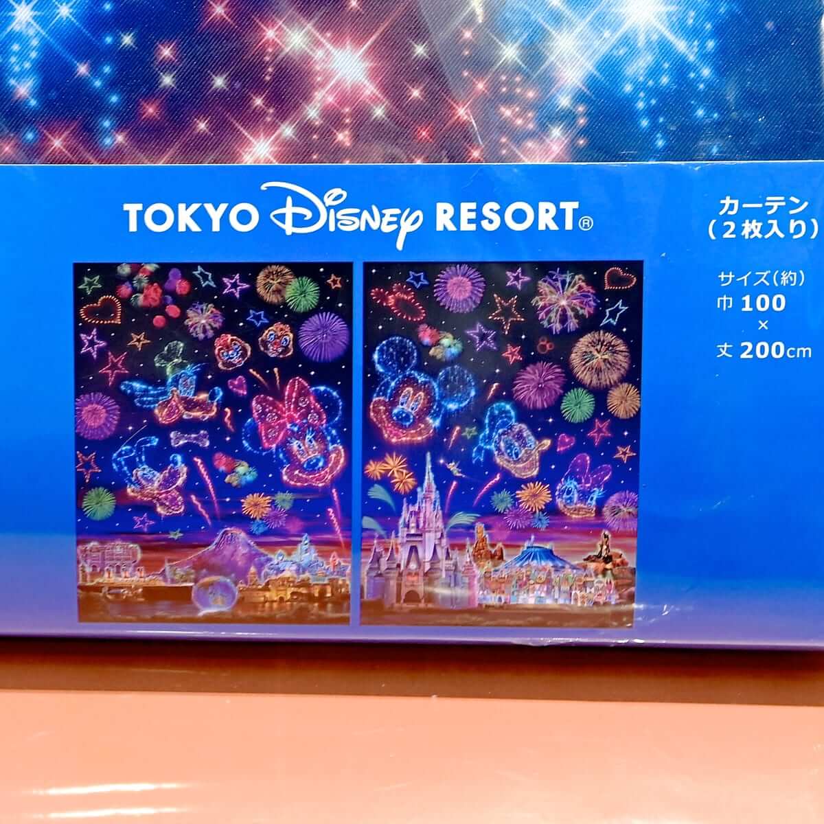 ディズニー　カーテン　花火　夜空　夜景　ランド　シー