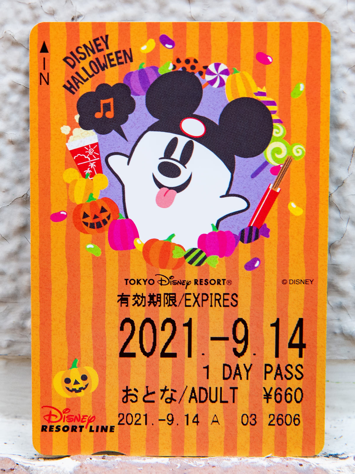 ディズニーリゾートライン”東京ディズニーリゾートのハロウィーン2021”フリーきっぷ　ミッキーゴースト
