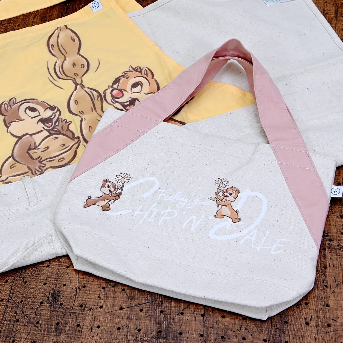 【FOOD TEXTILE】チップ＆デール ランチバッグ ピンク Chip＆Dale FOOD TEXTILE