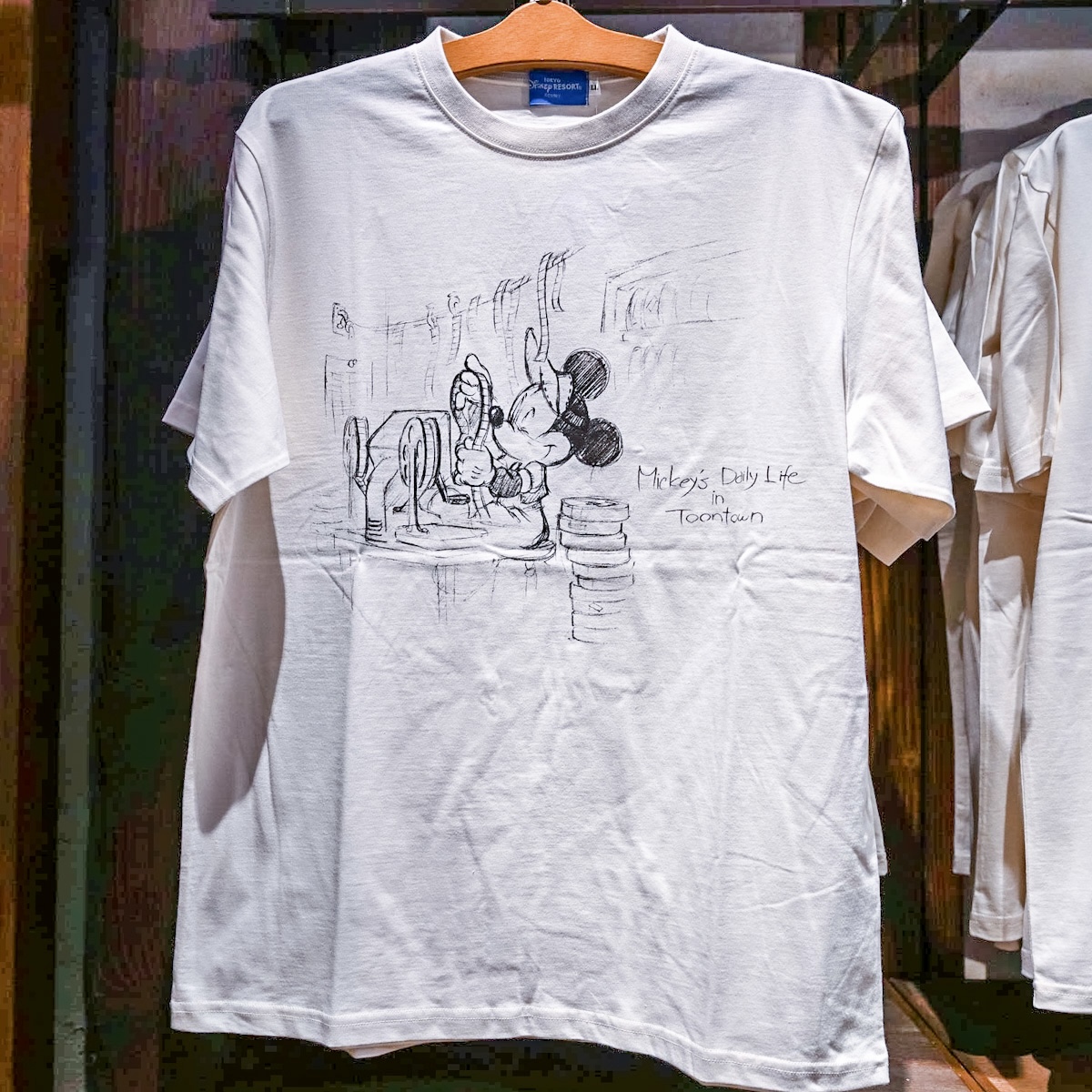 「ミッキーマウス」スケッチデザインTシャツ