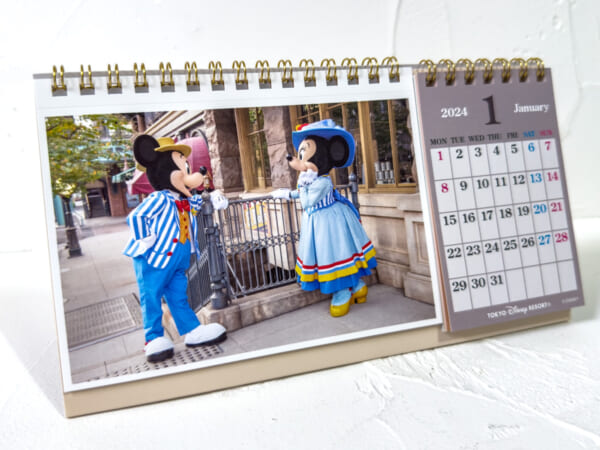 東京ディズニーリゾート実写デザイン卓上カレンダー2024　アメフロミッキー＆ミニー