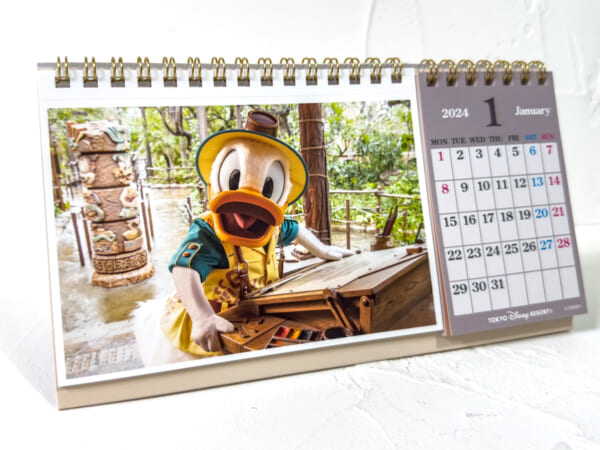 東京ディズニーリゾート実写デザイン卓上カレンダー2024　ドナルド