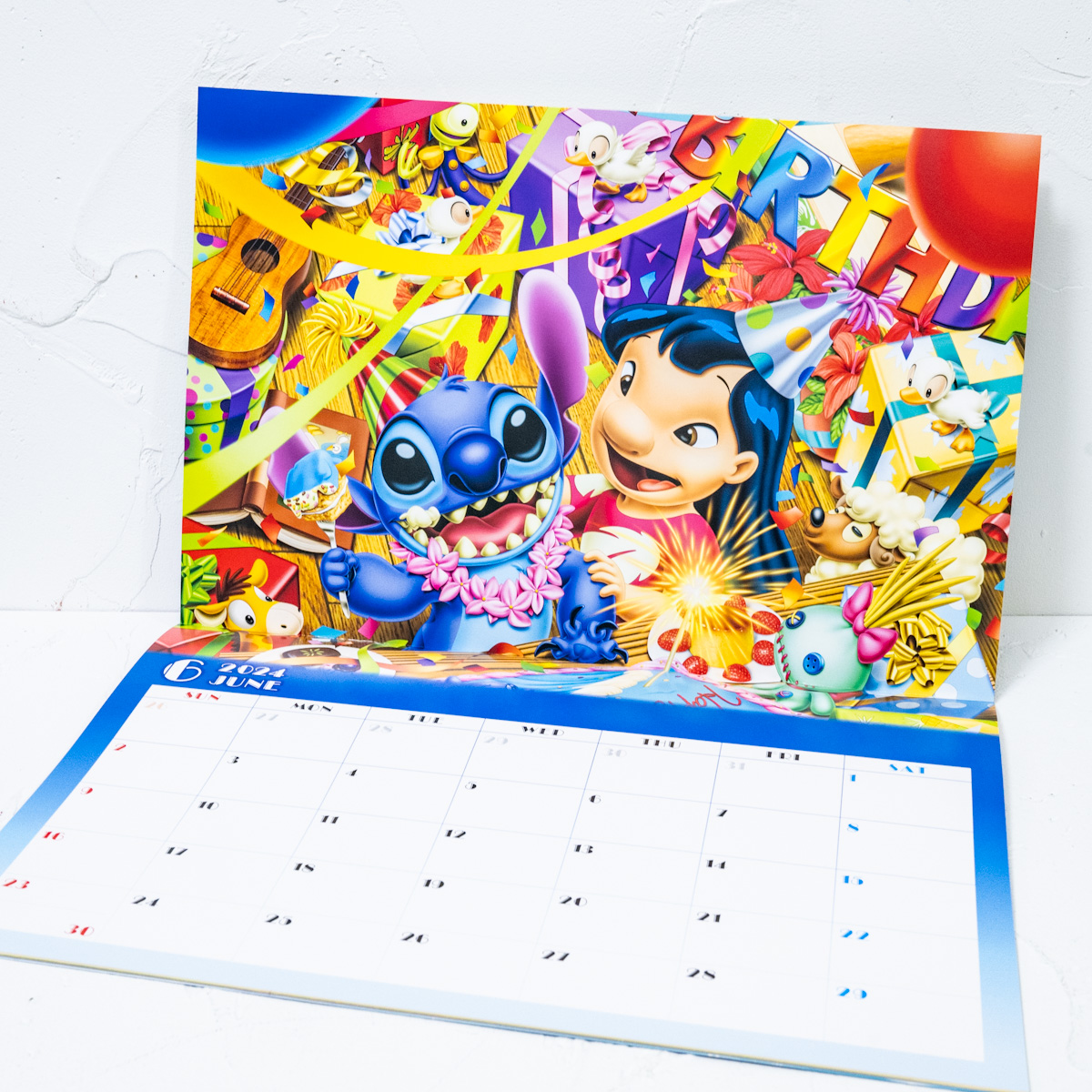 ディズニーキャラクター 壁掛けカレンダー Calendar＆Organizer 2024　リロ＆スティッチ