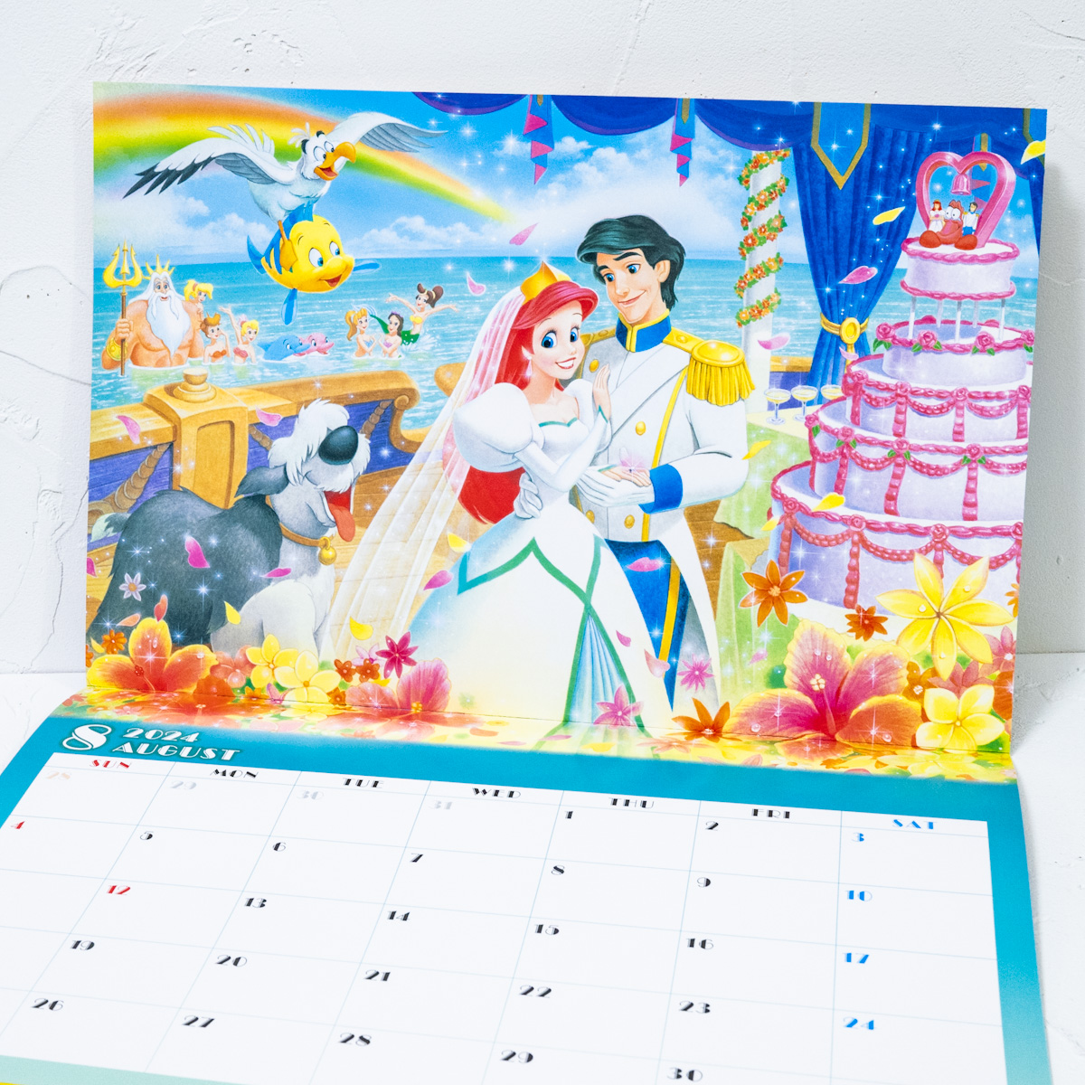 ディズニーキャラクター 壁掛けカレンダー Calendar＆Organizer 2024　リトル・マーメイド