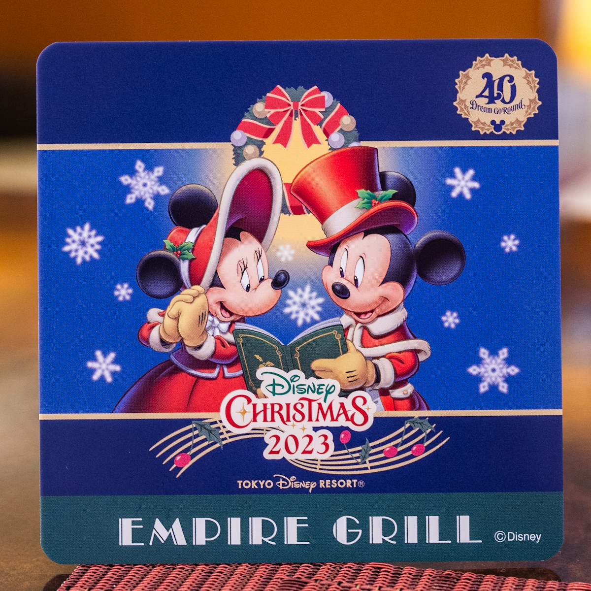”ディズニー・クリスマス2023”オリジナルコースター　エンパイア・グリル