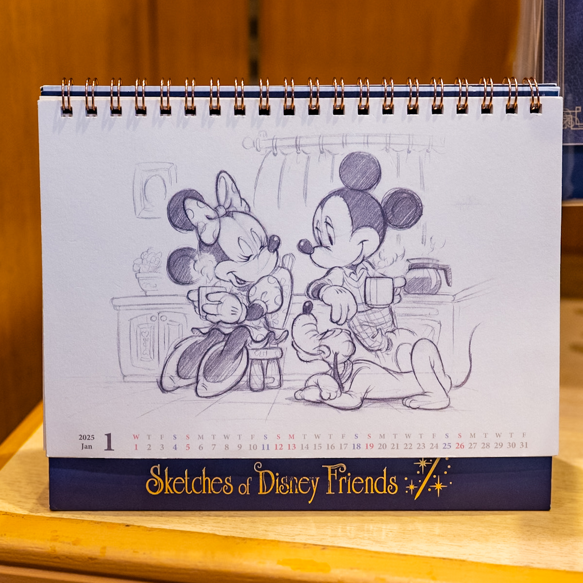 ｢Sketches of Disney Friends｣カレンダー卓上2025　デザイン