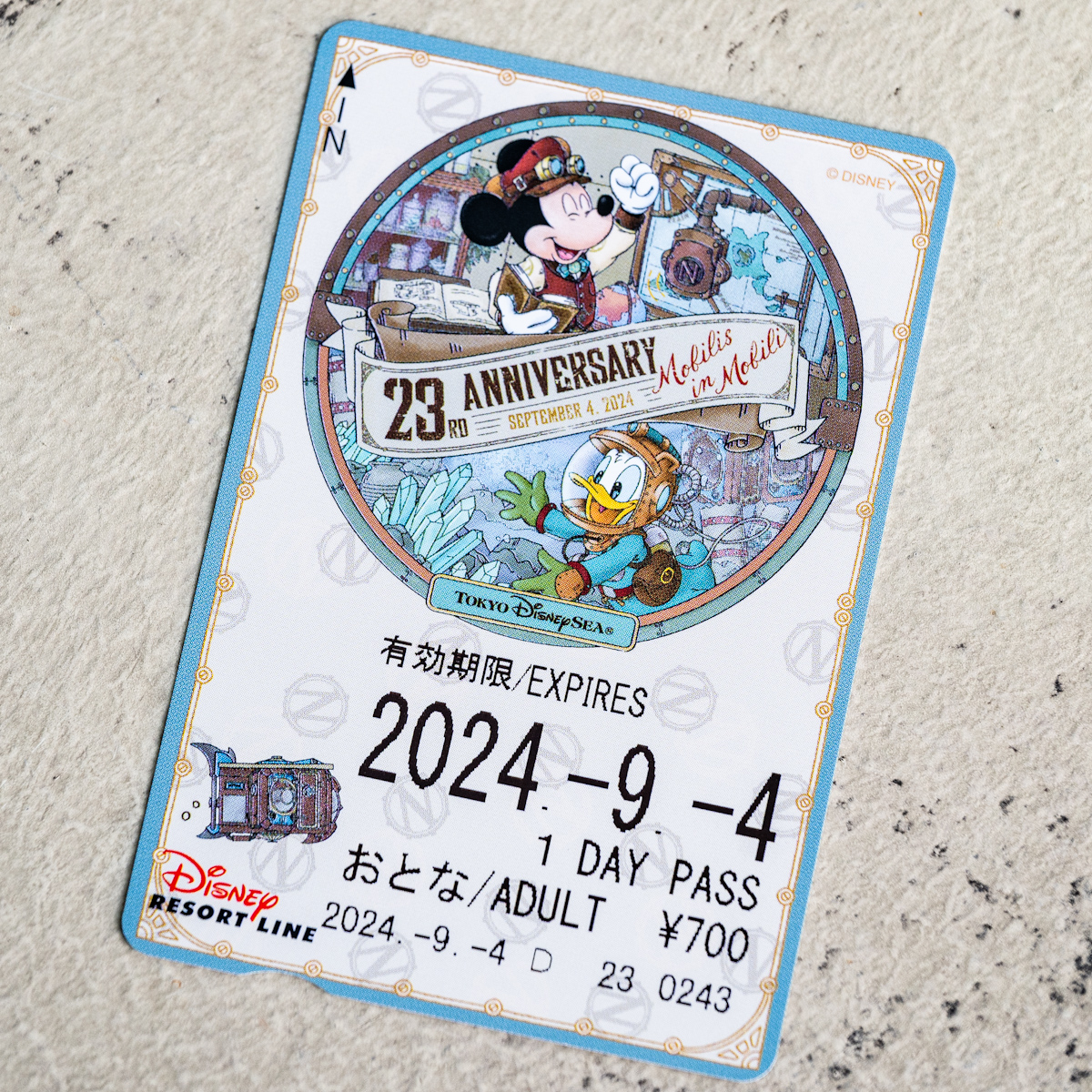 ディズニーリゾートライン”東京ディズニーシー23周年記念フリーきっぷ”