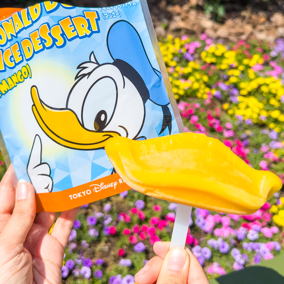 東京ディズニーランド「ドナルドダックアイス（マンゴー）」デザイン