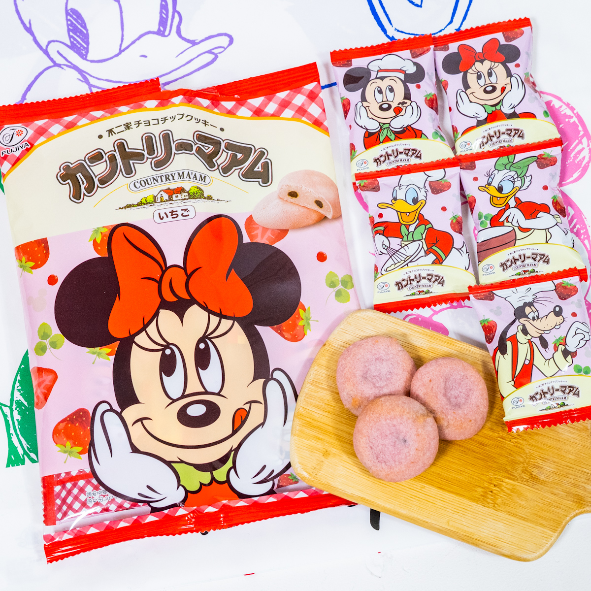 ディズニーストア【不二家】カントリーマアム チョコチップクッキー いちご