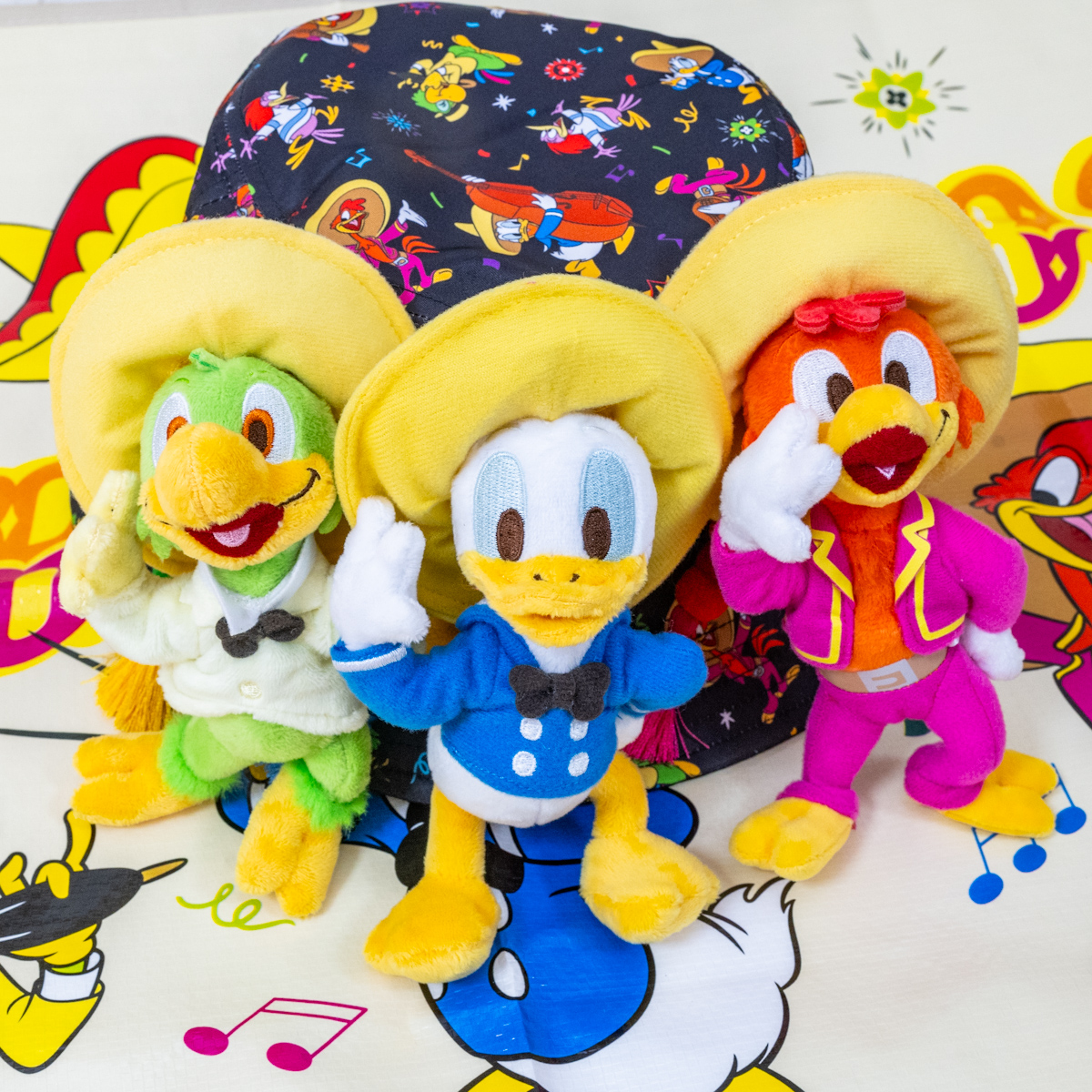 ディズニーストア『三人の騎士』THE THREE CABALLEROS 80THグッズ　ぬいぐるみキーホルダー・キーチェーン紹介