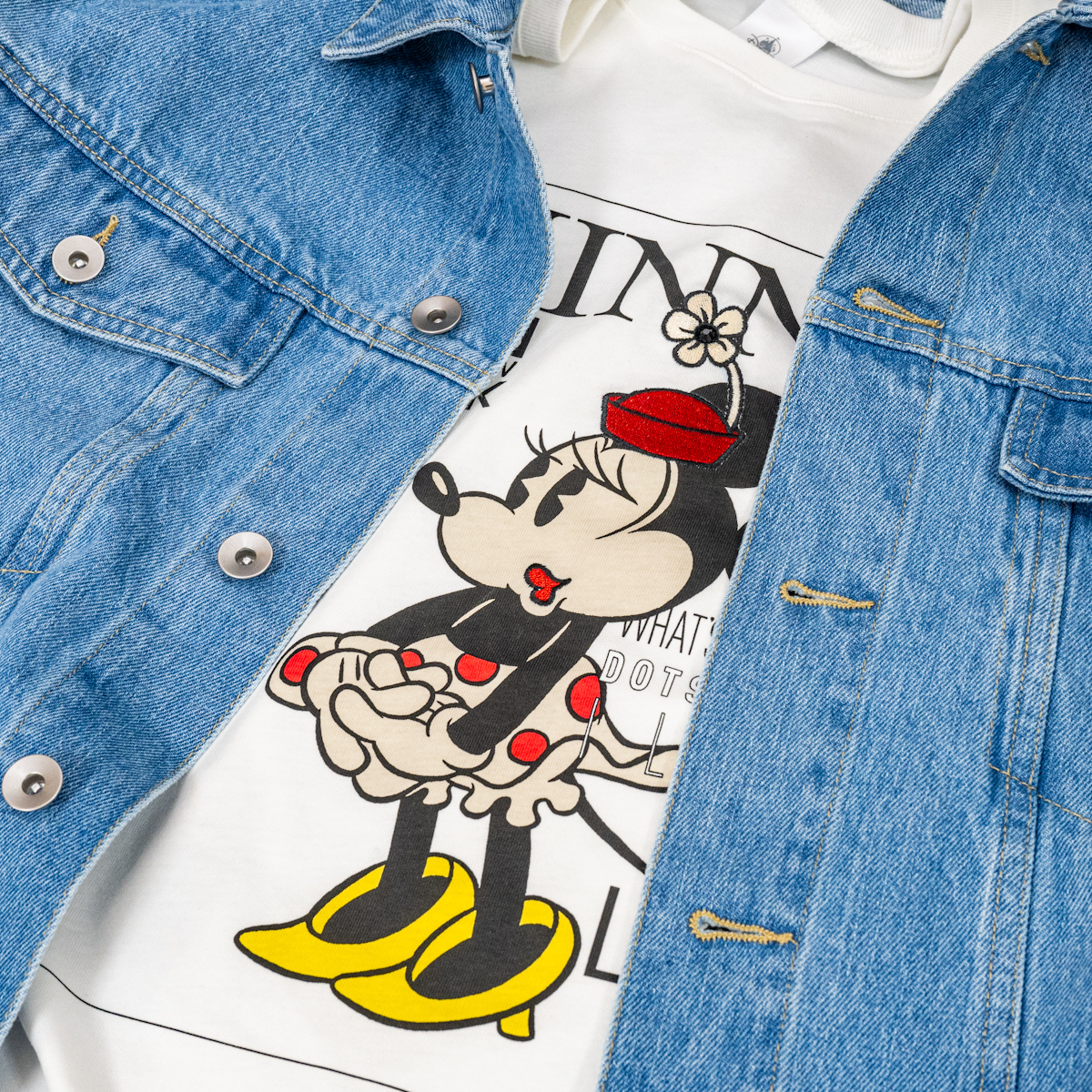  ミニー 半袖Tシャツ ホワイト MINNIE DAY1