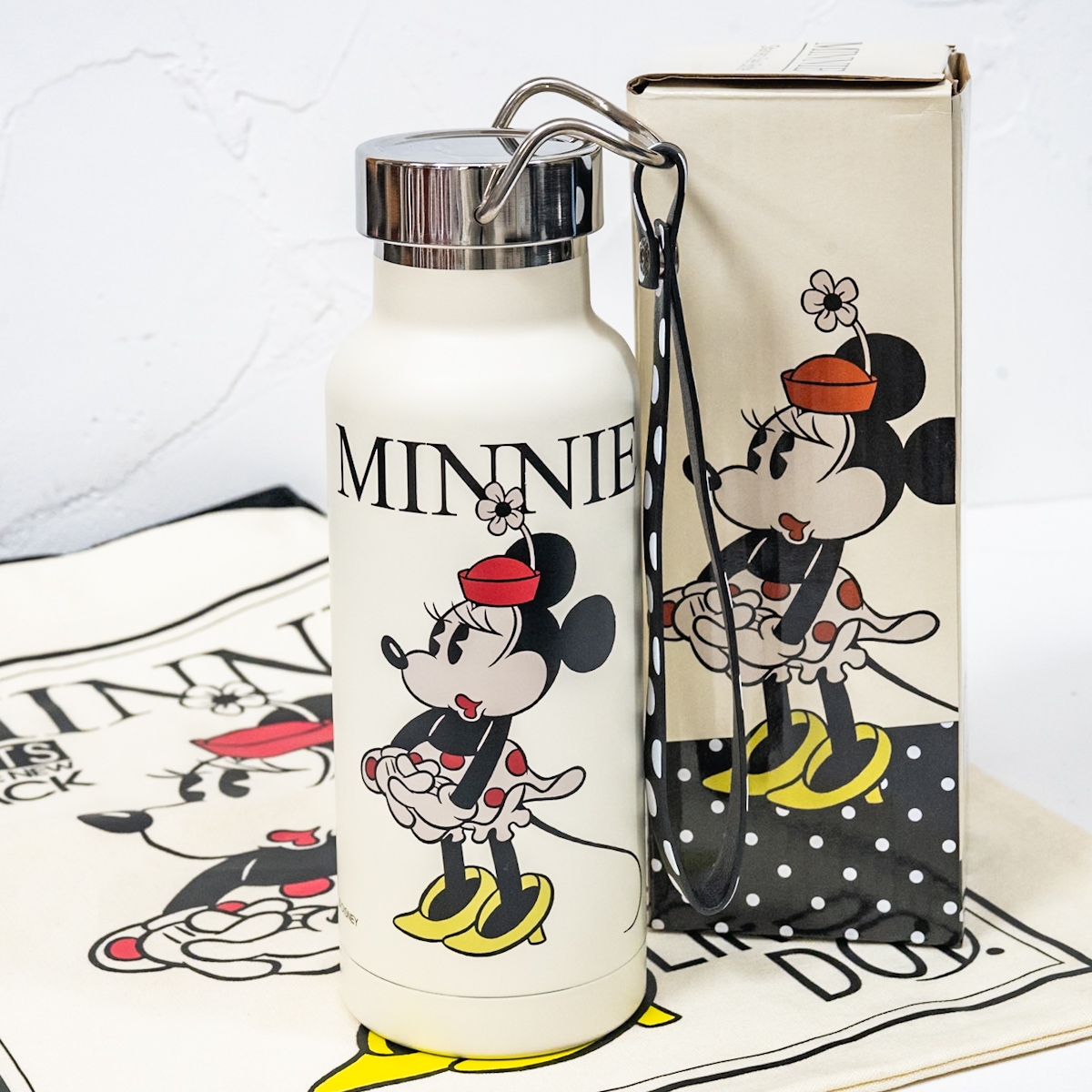 ミニー ステンレスボトル ストラップ付き MINNIE DAY1