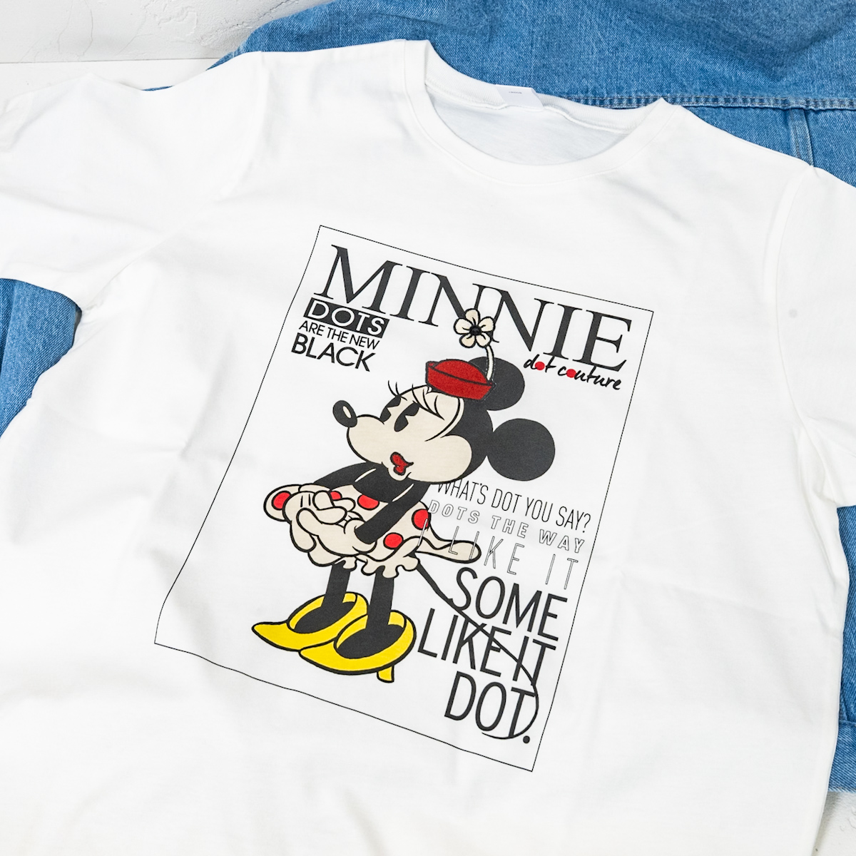  ミニー 半袖Tシャツ ホワイト MINNIE DAY