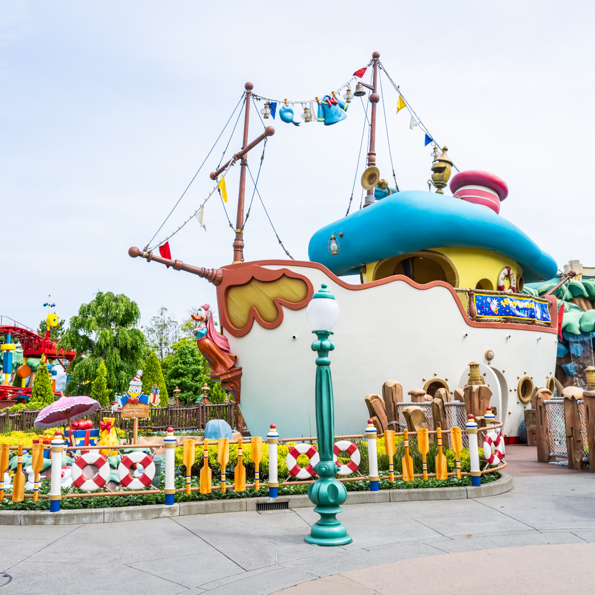 東京ディズニーランド「ハッピーバースデードナルド」ドナルドのボートデコレーション1