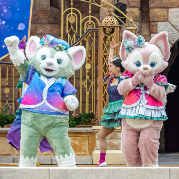 20周年をお祝いする特別なデイタイム・キャッスルショー｢ディズニー・フレンズ・ライブ：キャッスル・パーティー」ジェラトーニ、リーナ・ベル