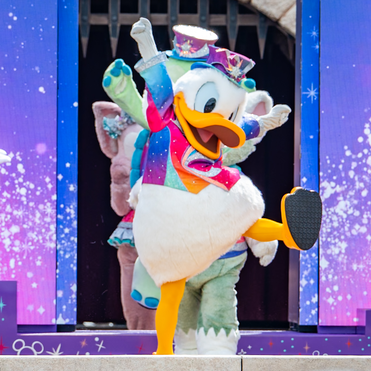 香港ディズニーランド20周年デイタイム・キャッスルショー｢ディズニー・フレンズ・ライブ：キャッスル・パーティー｣ドナルド