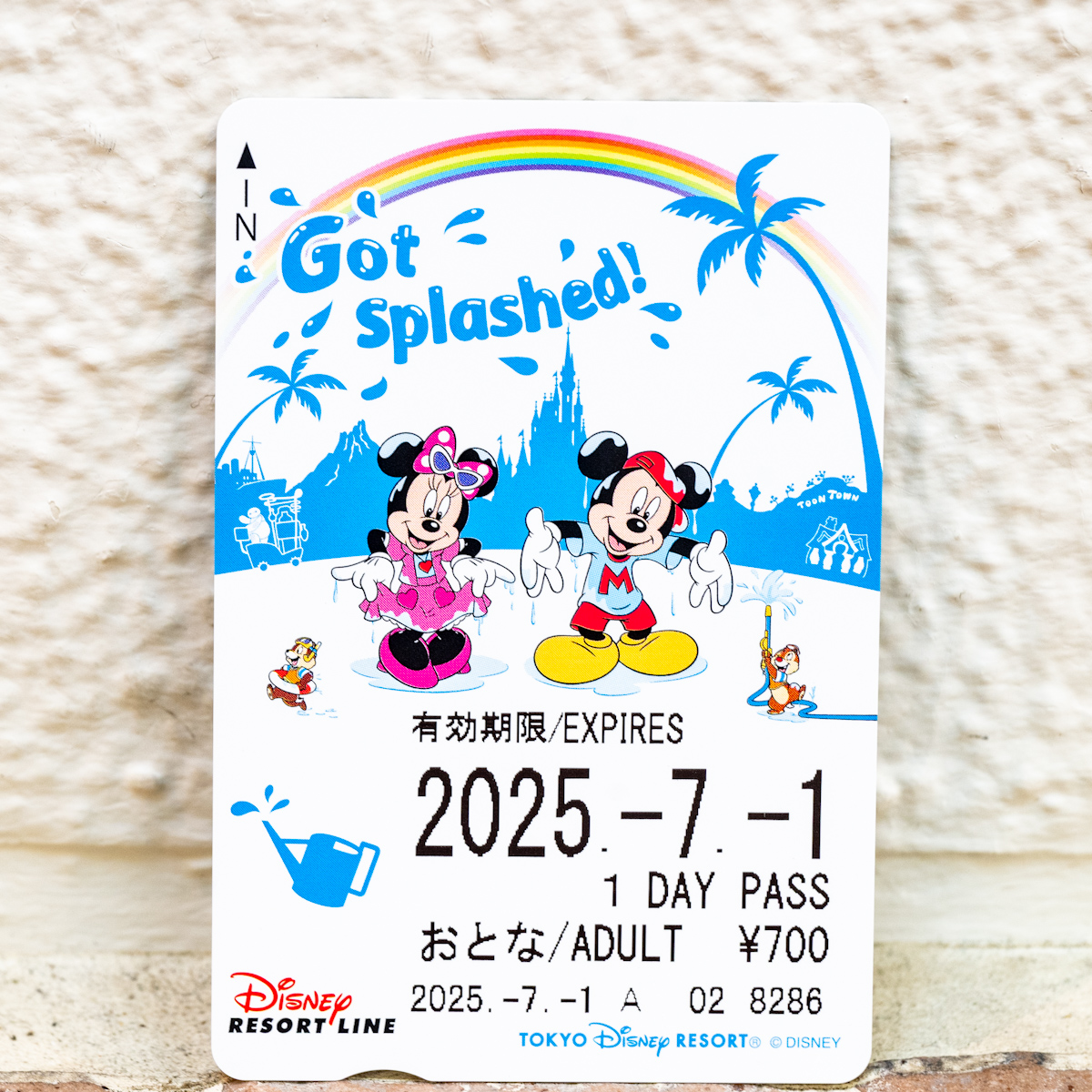 ディズニーリゾートライン 夏の東京ディズニーリゾートをイメージしたデザインのフリーきっぷ