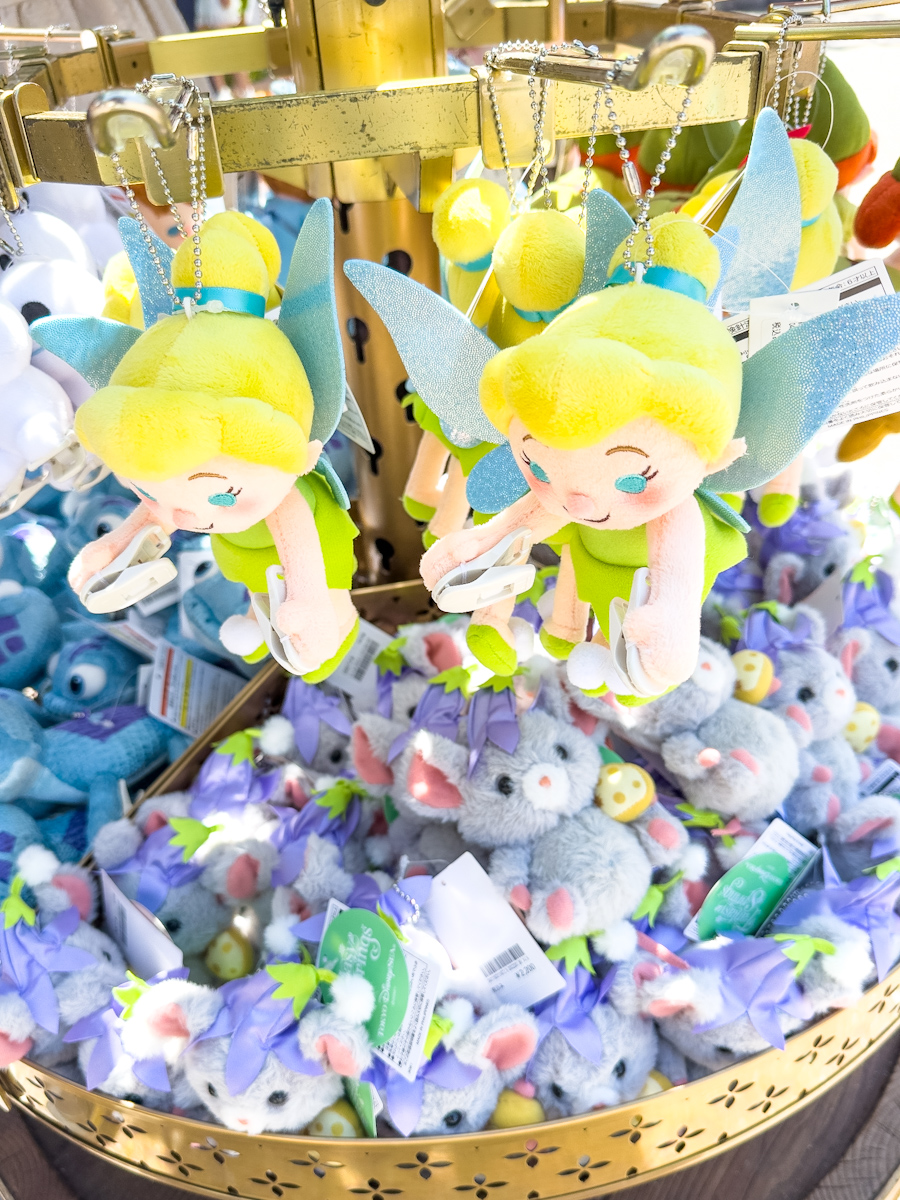 ティンカーベル肩のせぬいぐるみ、チーズぬいぐるみチャーム
