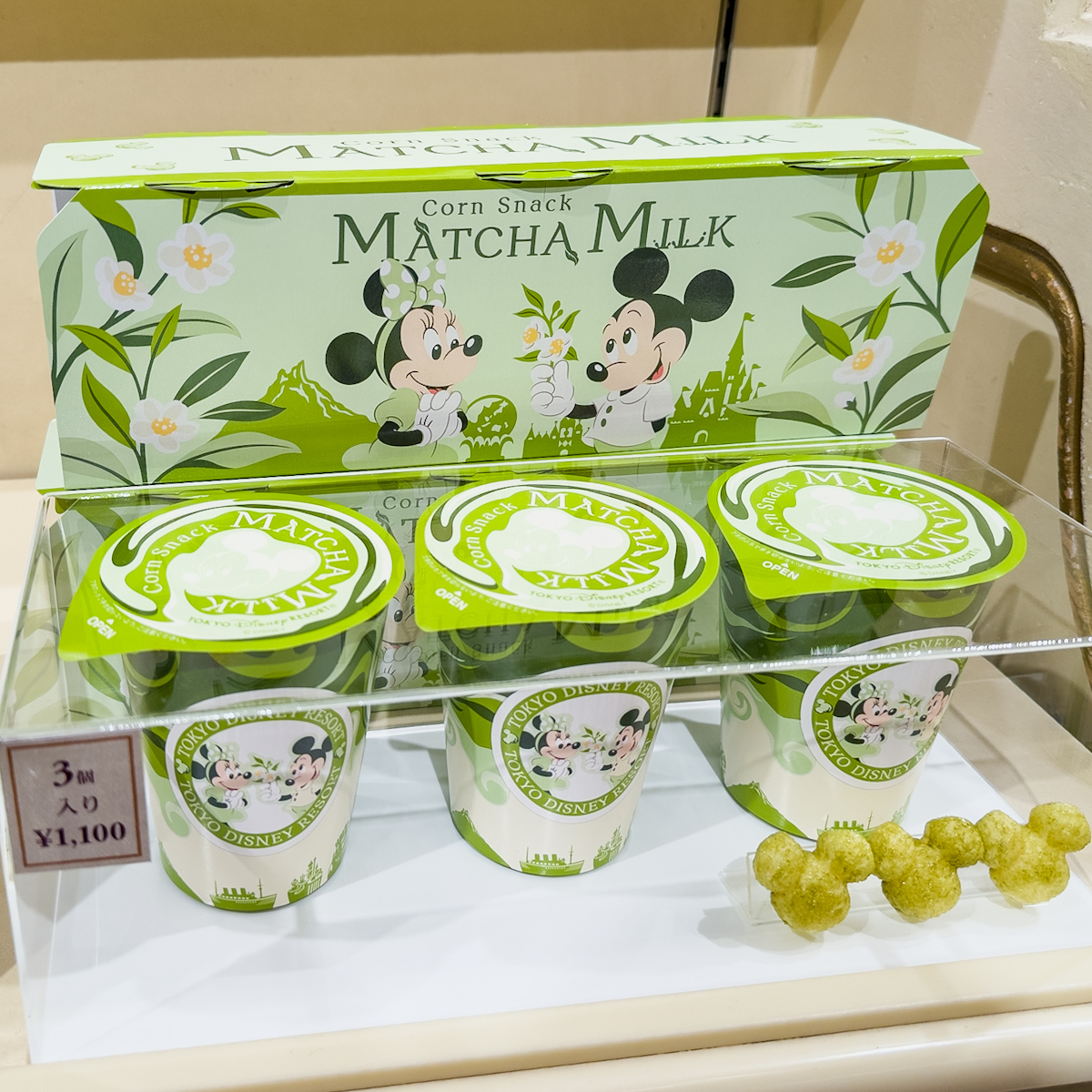 東京ディズニーリゾート「ミッキー&フレンズ」コーンスナック 抹茶ミルク