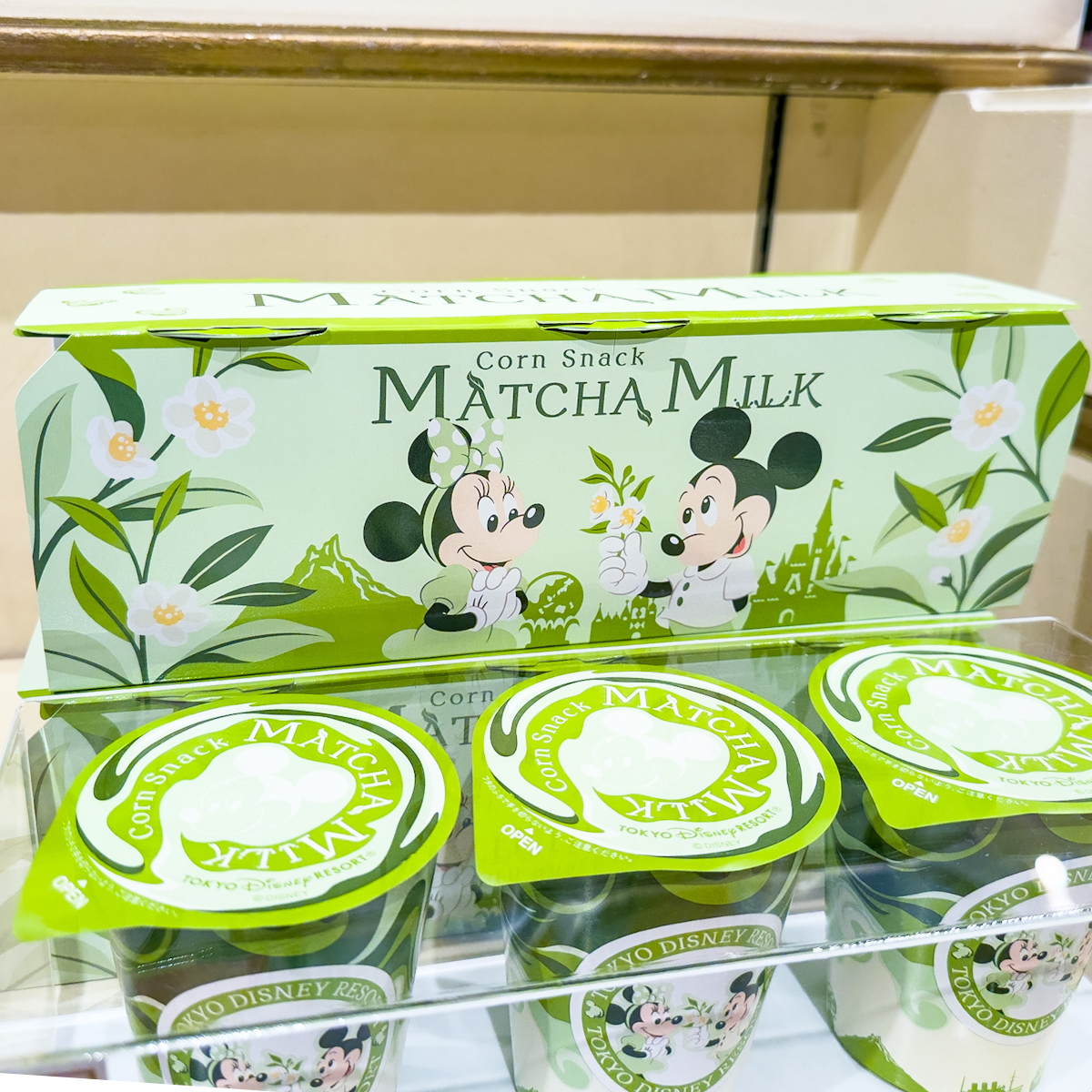 東京ディズニーリゾート「ミッキー&フレンズ」コーンスナック 抹茶ミルク1