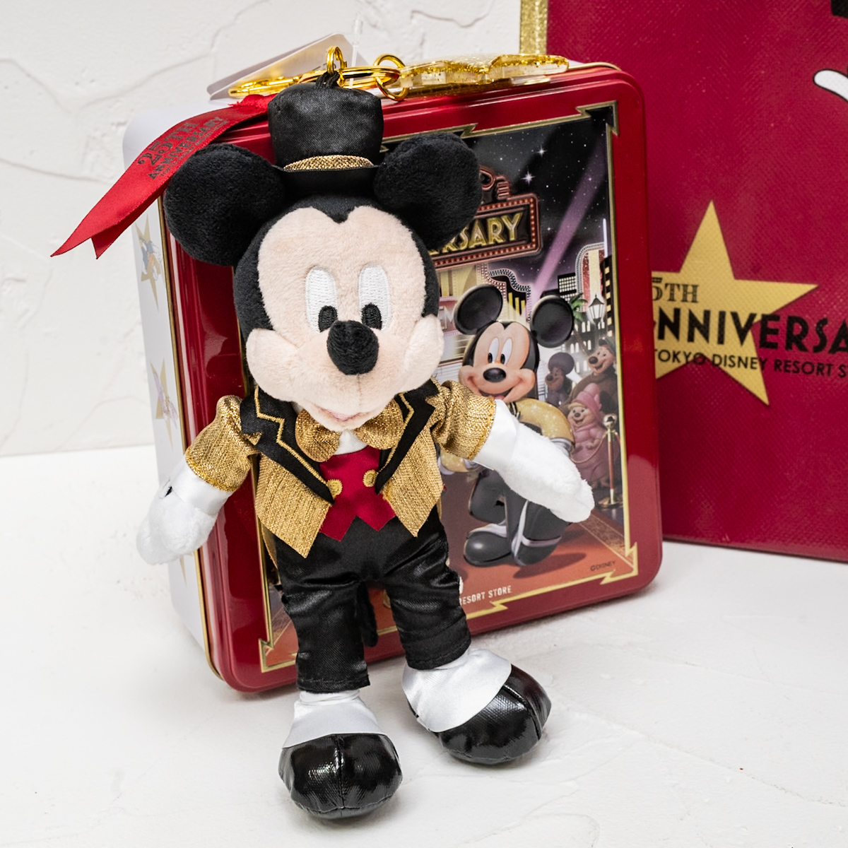 【東京ディズニーリゾート店限定】ミッキーぬいぐるみキーホルダー・キーチェーン 東京ディズニーリゾート店25周年記念