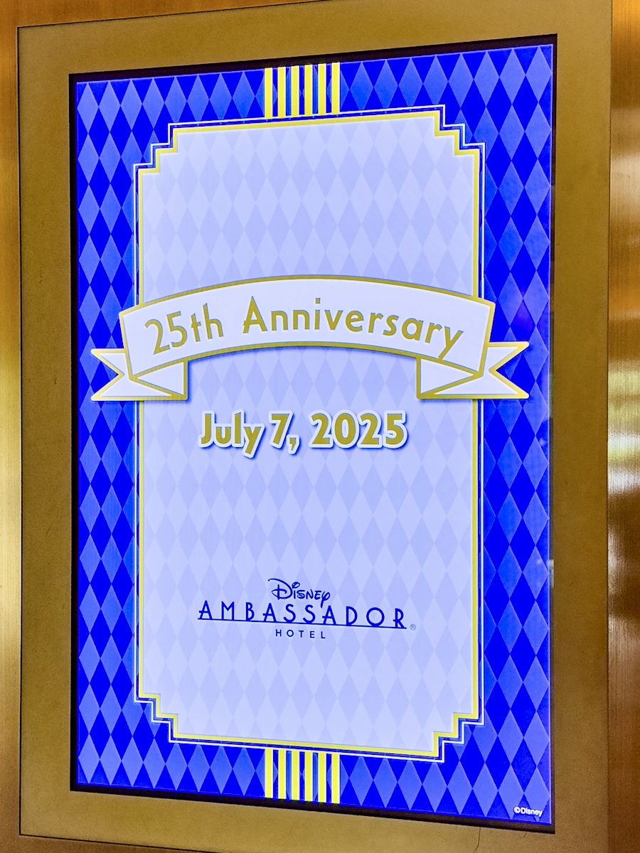 ディズニーアンバサダーホテル25周年レポート　電光掲示板