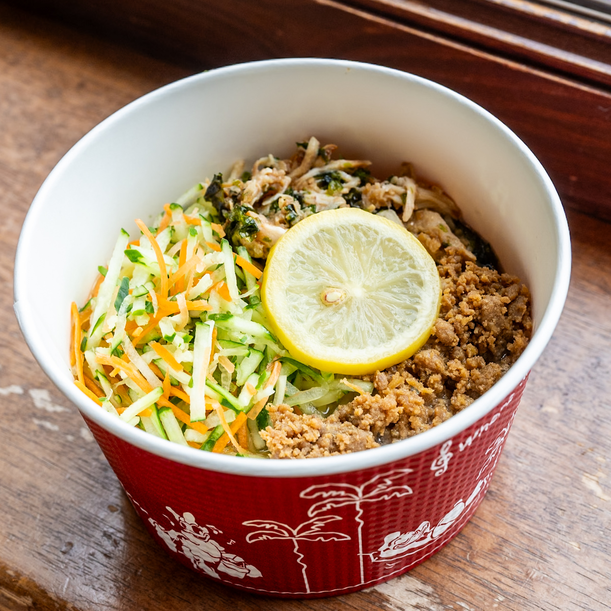 チキン&ベジタブルの冷やし麺(塩レモン）