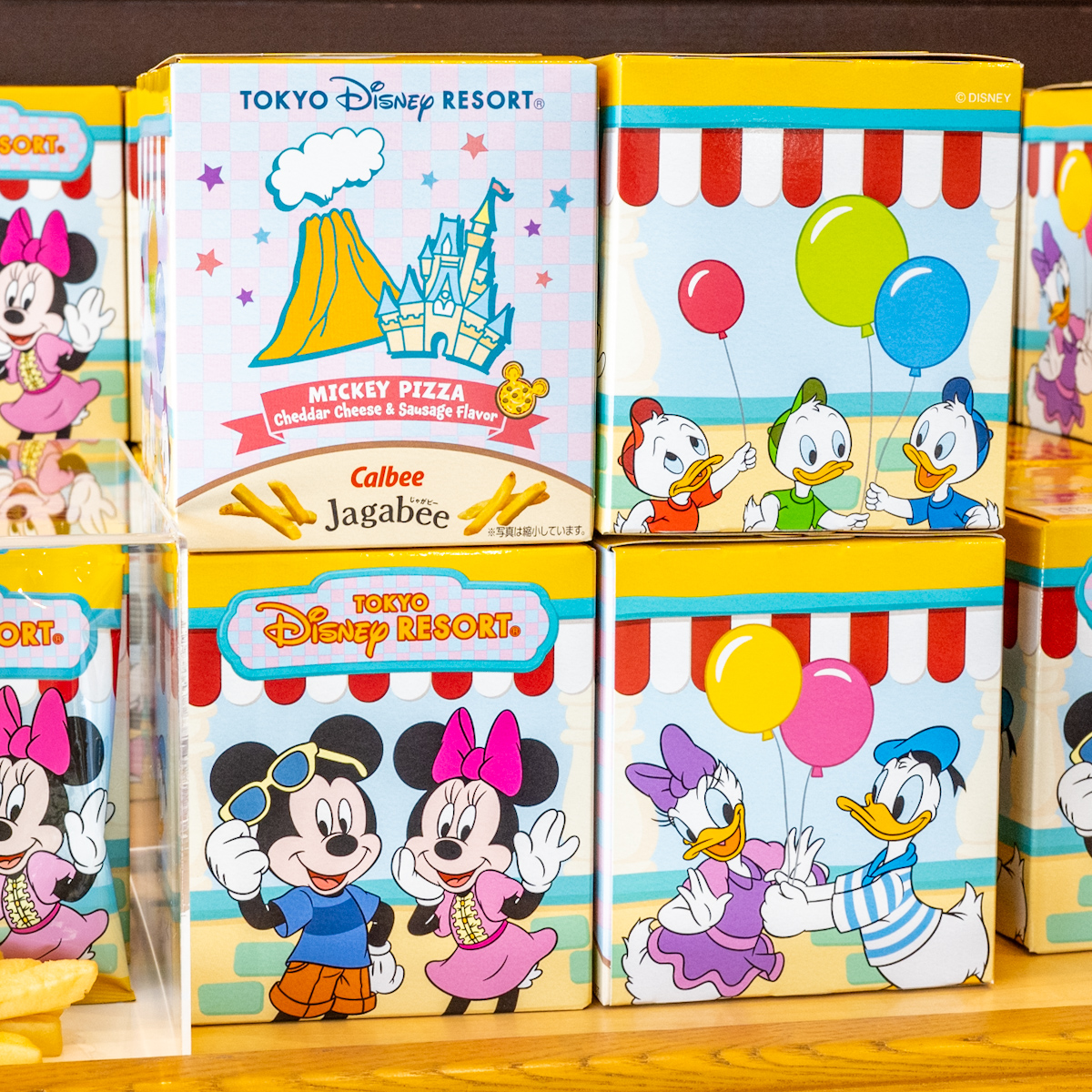 東京ディズニーリゾート「ポテトスナック《Jagabee》紙箱 」　パッケージ