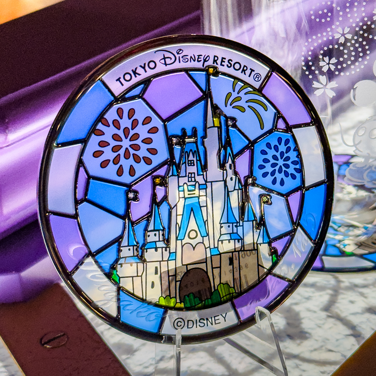 東京ディズニーランド ガラスグッズ（シンデレラ城コースター）1